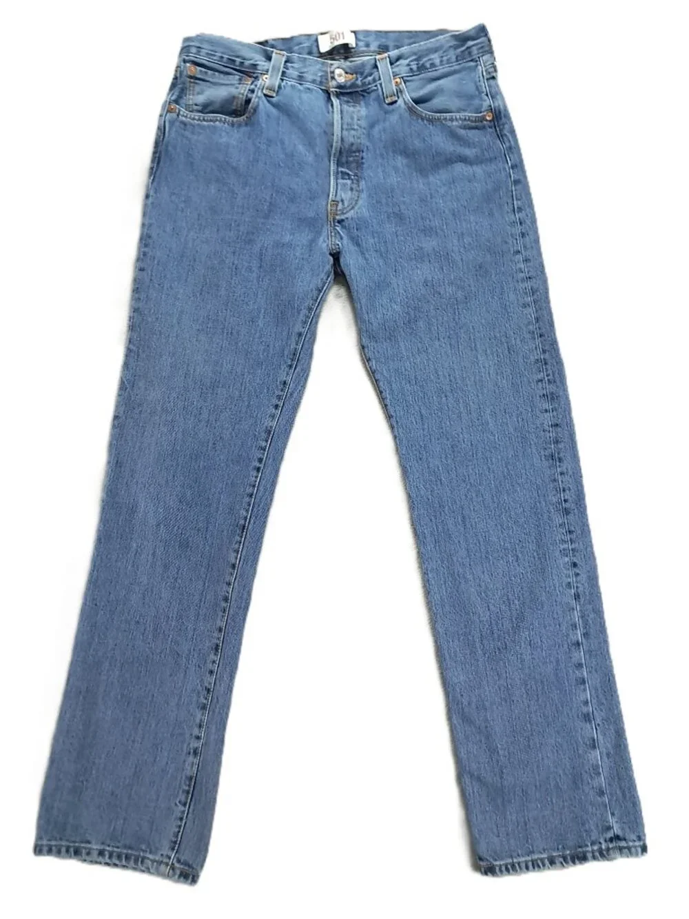 Levis 501 XX Jeans Men 33x33, Tag 34x34 Blue Denim Button Fly Relaxed Straight